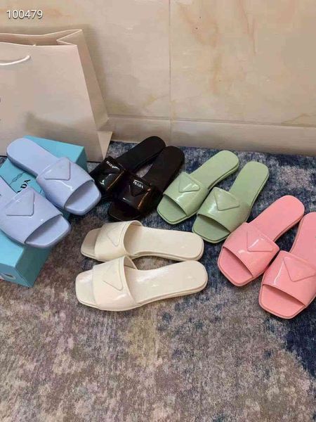 

2021 summer new pujia triangle open toe beach flat shoes zly zly, Black