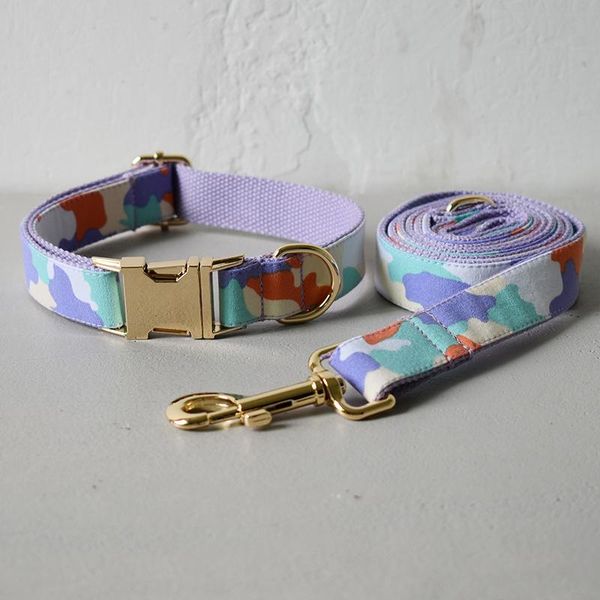 

dog collars & leashes engrave collar nylon pet leash camouflage adjustable for medium large dogs easy with bow tie bowknot