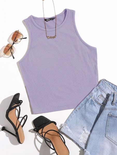 

solid crop tank c216#, White