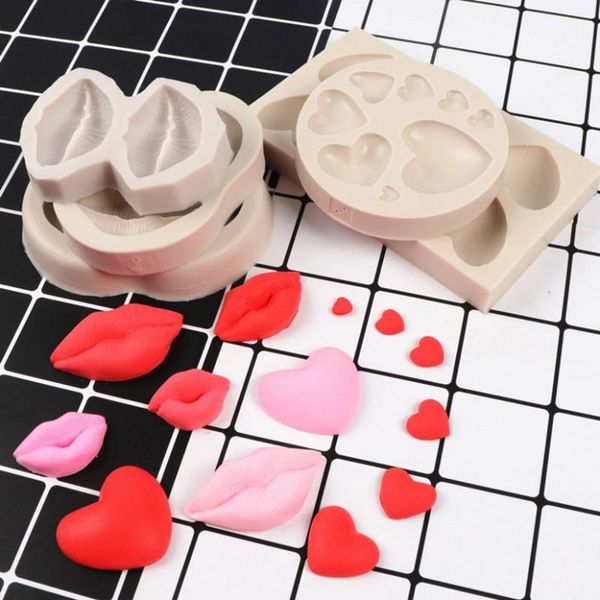 

lips shape silicone mold sugarcraft chocolate cupcake baking fondant cake decorating tools moulds