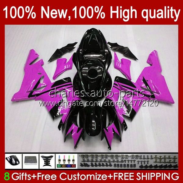 Corpo de Motocicleta para Kawasaki Ninja ZX 1000 CC 10 R ZX1000 ZX10R 04 05 Bodywork 9NO.94 ZX1000C ZX-10R 04-05 ZX1000CC ZX 10R 1000CC 2004 2005 Kit de Feira do OEM Rosa Stock