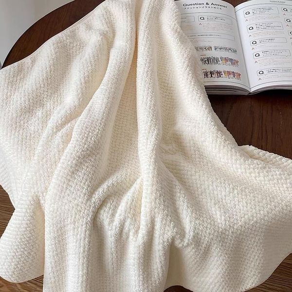 

towel simple solid color pineapple check bath for home use soft quick drying towelcoral down