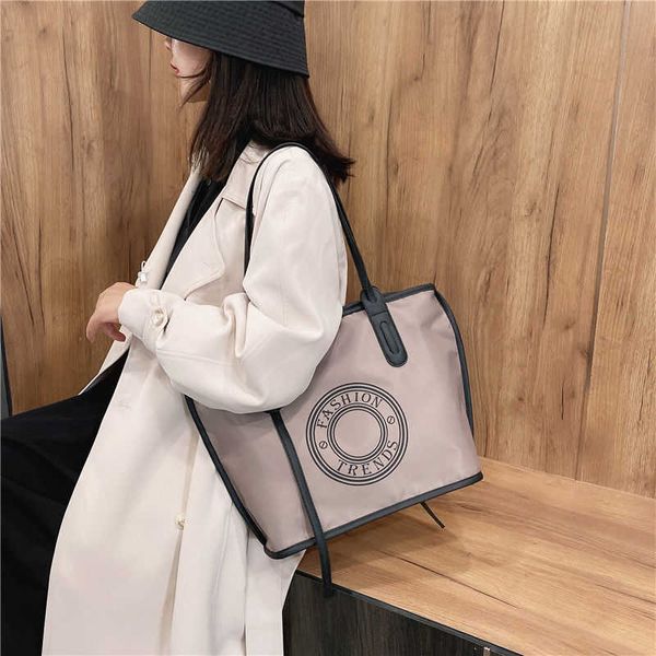 

big bag 2021 new fashion net red lady large capacity versatile popular canvas portable shoulder bag tote bag[finished on june 6] hand handba