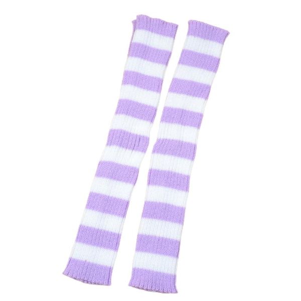 

socks & hosiery japanese women colorful striped covers gothic punk ribbed knitted knee high long lolita student elastic slim ., Black;white