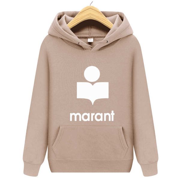 

marant printed men's hoodie, long sleeve sweatshirt, casual, new collection aw2021, Black