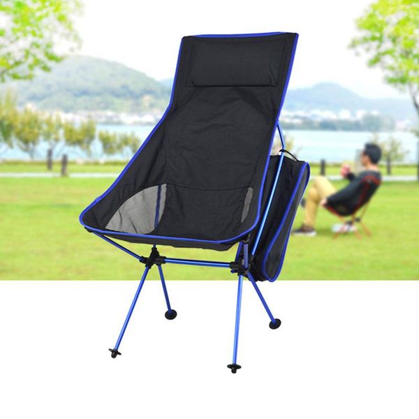 

moon fishing chair recliner lightweight outdoor folding foldable longer and larger with pillow accessories