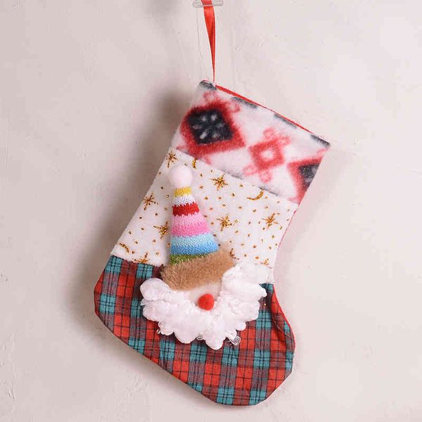 

christmas storage bag socks snowman decorative gift pendant
