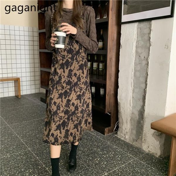 

gaganight vintage fashion women maxi slip dress srping autumn sleeveless dresses female bodycon party vestidos chic 2021 casual, Black;gray