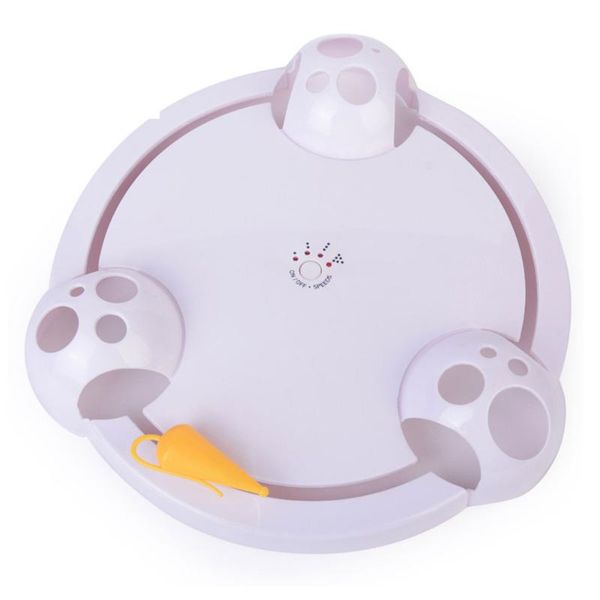 

cat toys automatic rotary disc funny portable electric cute carousel toy catching mouse battery powered game pet adjustable speed