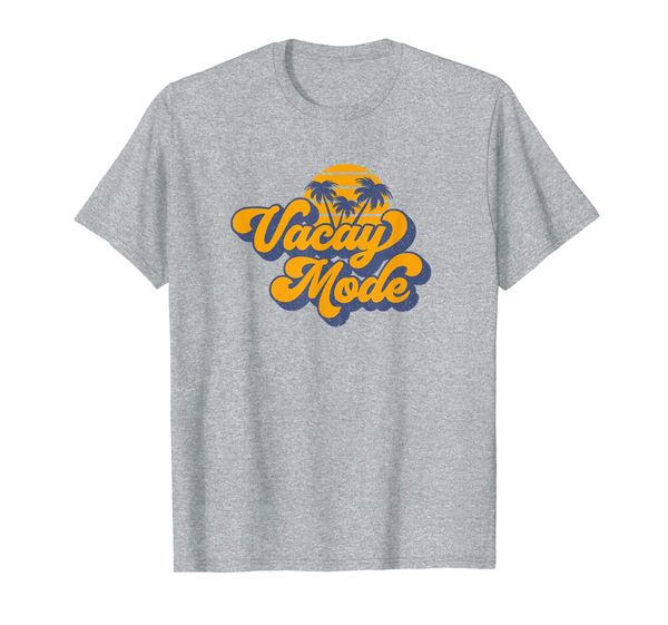 

vacay mode: funny retro family vacation 2019 trip t-shirt, White;black