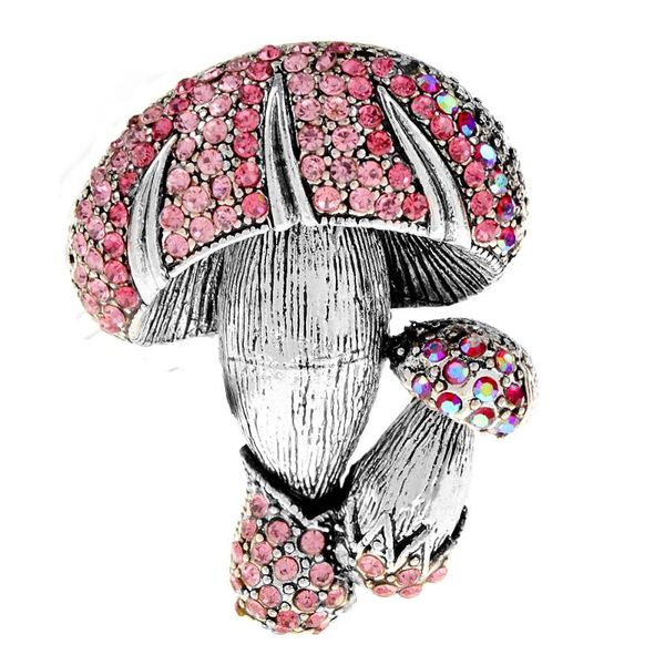 Spille, Spille CINDY XIANG Strass Doppi Funghi Per Donne E Uomini Verdure Vintage Pianta Simpatica Spilla Creativa Pin Gioielli