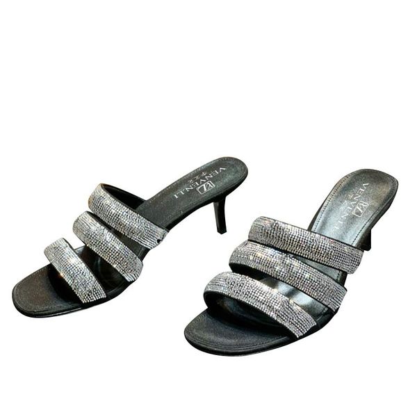 

slippers french original vvl women wear slipper beach diamond flip-flops fashion shoes home ladies summer cool sandal,leather, Black