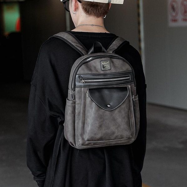 

backpack tidog korean version of the leather simple fashion trend student