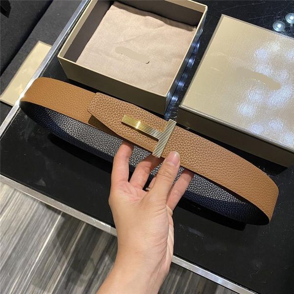 

belts stars of the same style cowhide leather leisure business belt for men designer reversible, Black;brown