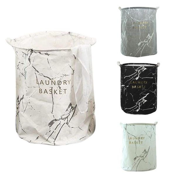 

laundry storage & organization collapsible clothes store marble pattern dirty children toy basket
