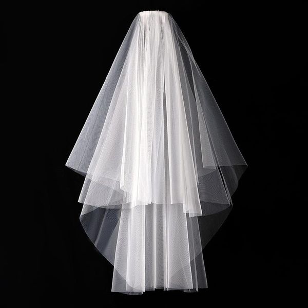 

bridal veils bride's simple veil light yarn wedding party po small shooting props plain, Black