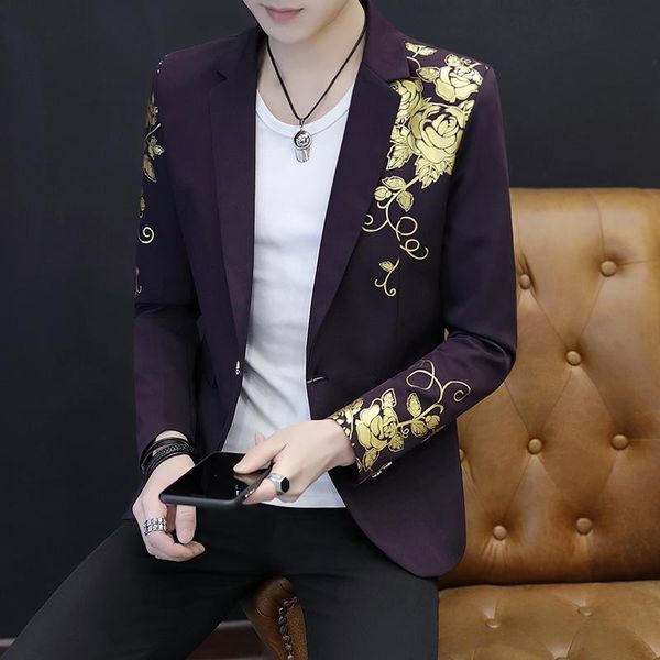 

men's suits & blazers korean slim suit summer handsome personality small night casual thin jacket, White;black