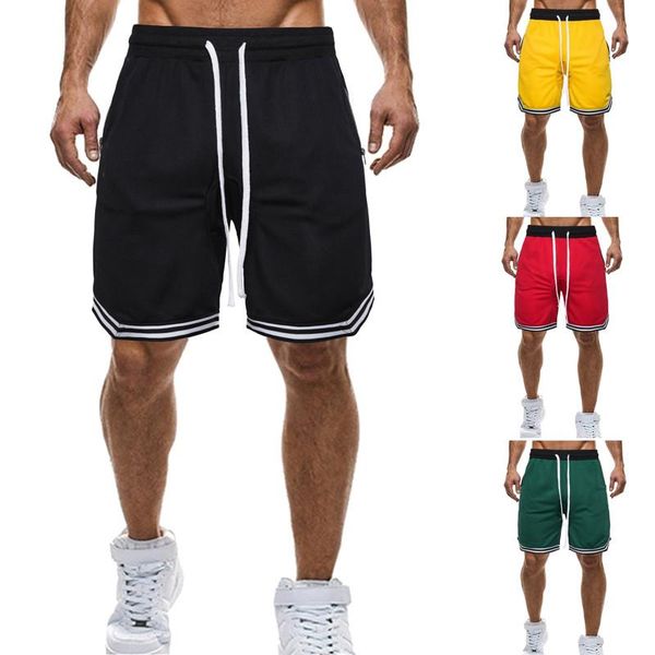 

men's shorts fitness exercise basketball training outdoor sports leisure speed, White;black