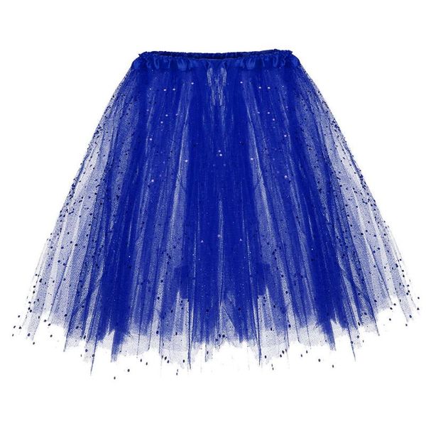 

skirts faldas mujer moda 2021 womens paillette elastic 3 layered short skirt tutu dancing arrival, Black