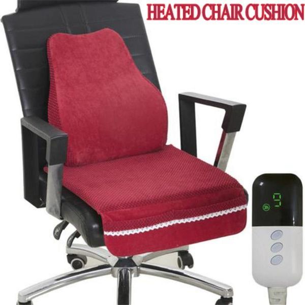 

cushion/decorative pillow 220v heating chair cushion memory foam office seat slow rebound lumbar support home car universal