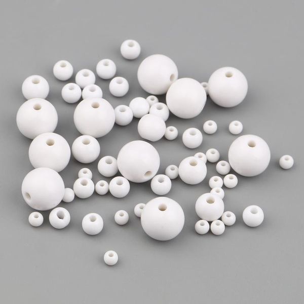 

other 4-12mm white acrylic round beads for jewelry making pure color findings earrings bracelet diy