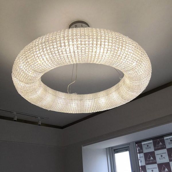 

modern chrome round design crystal chandelier lighting for bedroom living room indoor light fixtures led cristal lustre chandeliers