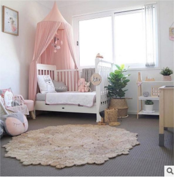 

mosquito net 2021 kids baby boy girl bed curtains canopy hanging dome lace for crib curtain bedding tent room decor