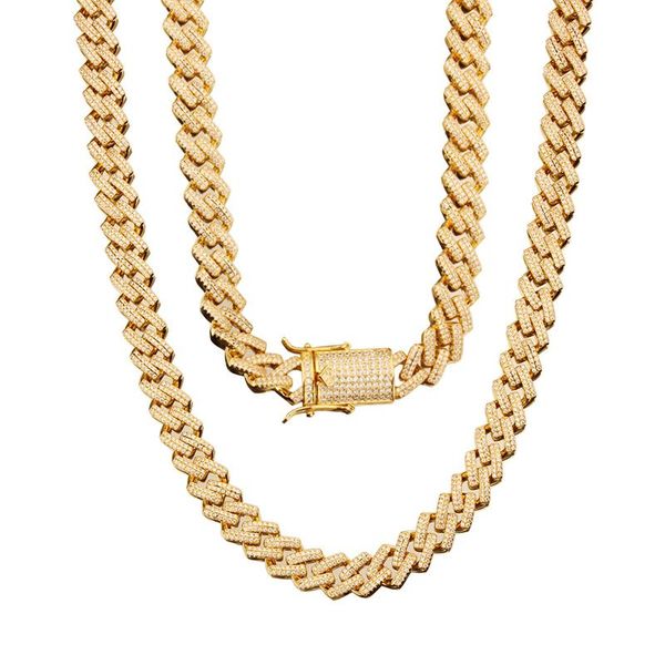 

chains 9/12/14/16/18mm stainless steel gold thick necklace 210325-01, Silver