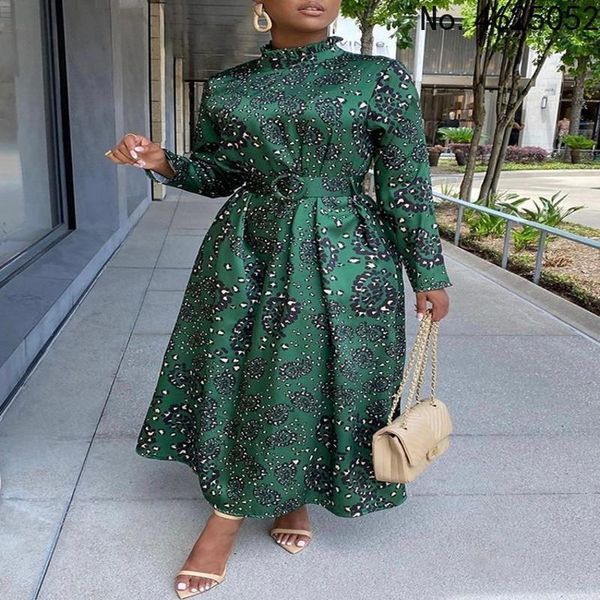 

ethnic clothing african a-line dresses for women fashion spring autumn dashiki africa long sleeve style rich bazin maix, Red