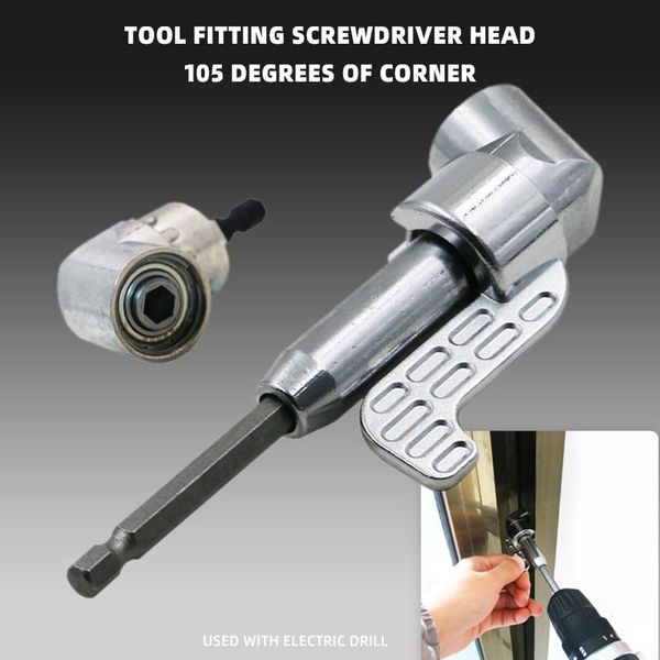 

hand tools adjustable 105 degree right angle driver screwdriver set 1/4 hex shank for power drill bits
