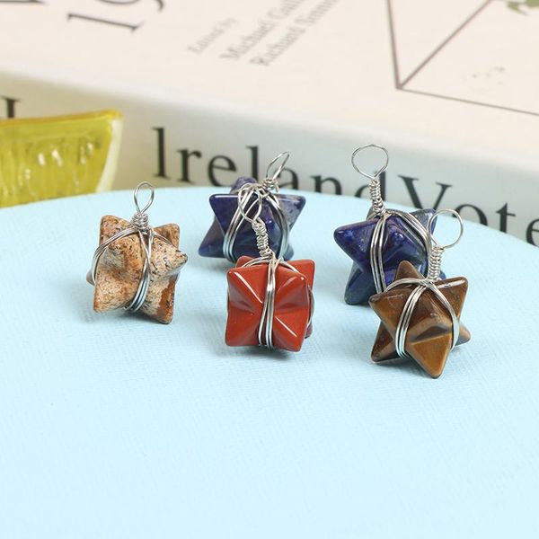 

decorative objects & figurines 1pc natural crystal quartz pendant stone pendulum necklace for men women jewelry reiki amulet mineral ornamen