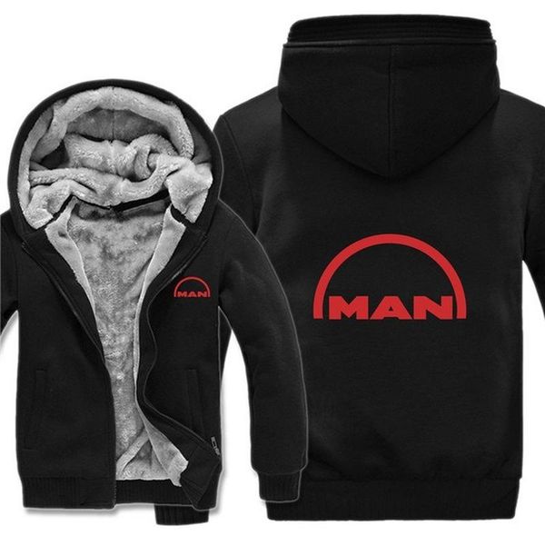 

men's hoodies & sweatshirts 2021 man truck men fashion coat pullover wool liner jacket hoody, Black