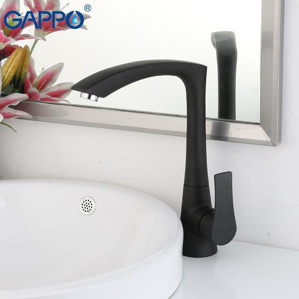 

bathroom sink faucets gappo basin faucet deck mount waterfall mixer taps black