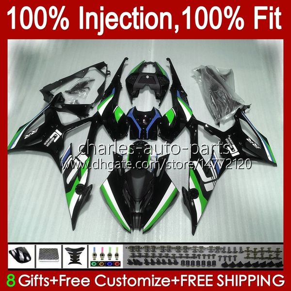 100% Fit Injecção Molde para BMW S-1000RR S1000-RR S 1000RR 2019-2021 Bodywork Green Black 21no.108 S1000 S-1000 Ólio S 1000 RR 2019 2020 2021 S1000rr 19 20 21 Fairing