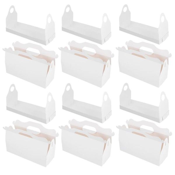 

10pcs pastry boxes cake packing paper package portable gift wrap