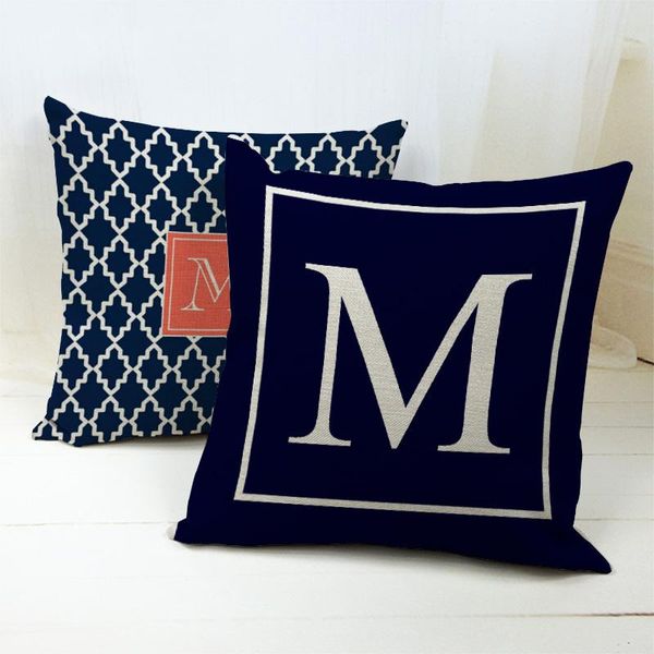 

cushion/decorative pillow design home decor letter case with big m geometric cushion cover wholesale and retail conjies
