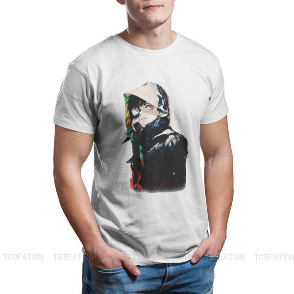 

men's t-shirts kaneki o neck tshirt tokyo ghoul touka kirishima ken anime fabric original t shirt man's fashion plus size, White;black