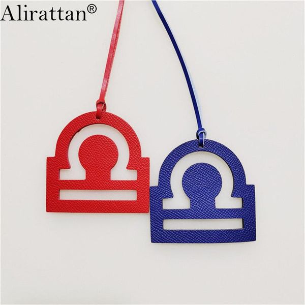 

bag parts & accessories alirattan 12 zodiac libra horoscope constellation keychain pendant women backpack charm fashion genuine leather, Black