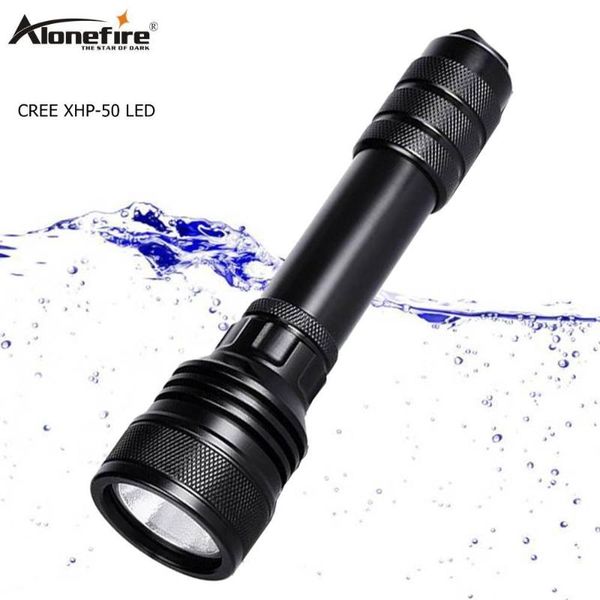

alonefire dv48 powerful dive torch cree xhp50 diving flash light lanttern underwater lights flashlights torches