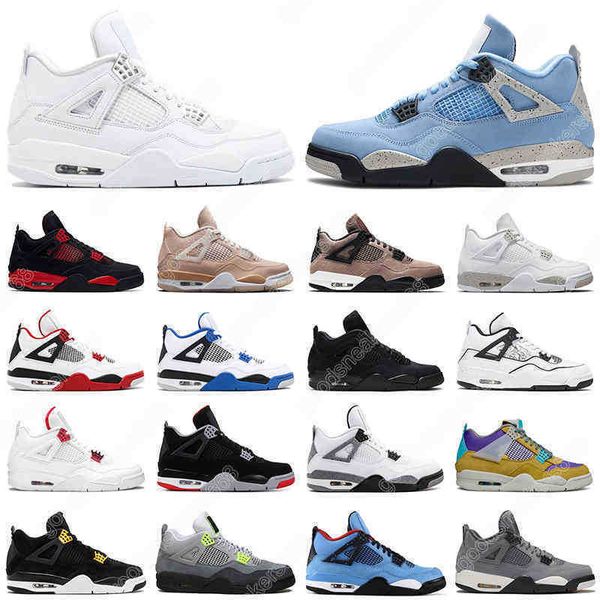 

4s basketball shoes 4 red thunder white oreo university blue taupe haze black cat metallic pack pure money womens mens