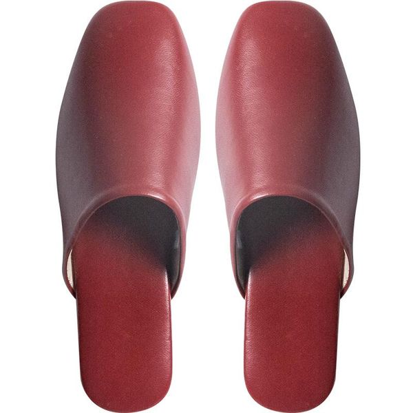

slippers winter genuine leather sheepskin office mute men's large size women's home soft sole out door wear, Black