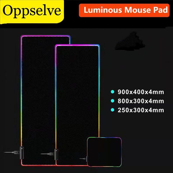 

mouse pads & wrist rests rgb gaming pad large gamer base protector fabric luminous keyboard table deskpad for pc notebook lapled mousepa