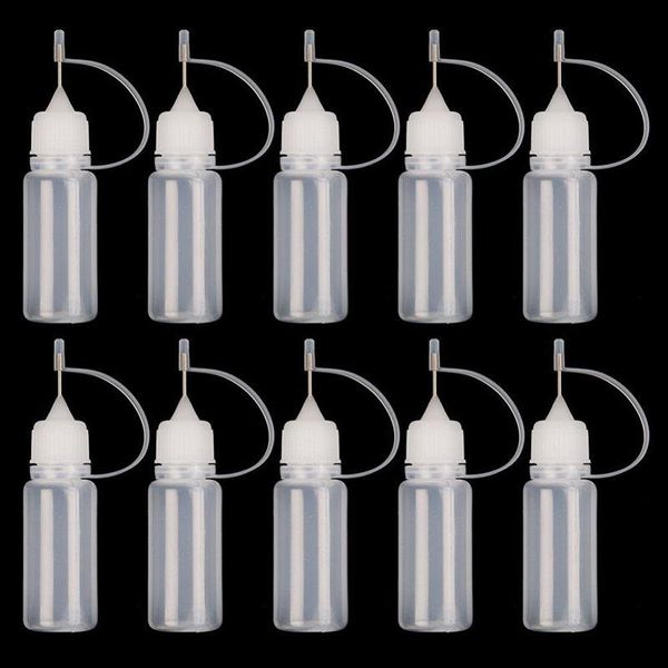 

storage bottles & jars 10pcs 10ml pe glue applicator needle squeeze bottle for paper quilling diy scrapbooking crafts thrk889