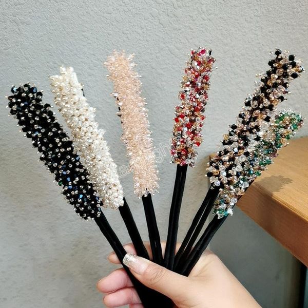 Fermagli per capelli fatti a mano in cristallo con strass da sposa, perle, fermagli per capelli, damigella d'onore, gioielli, accessori per capelli 6 colori