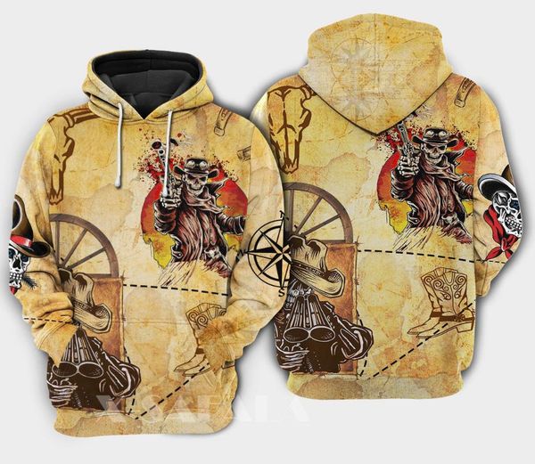 

men's hoodies & sweatshirts cowboy skull love life 3d all print hoodie man women harajuku outwear zipper pullover sweatshirt casual uni, Black