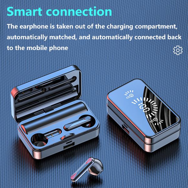 

tws bluetooth 5.1 wireless headphones 3500mah charging box hifi stereo sound ipx7 waterproof sports earphones with microphone