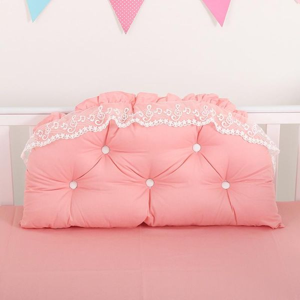 

baby girls bed backrest bumper lace cotton bedside cushion pillow crib protector room bedroom decoration bedding sets