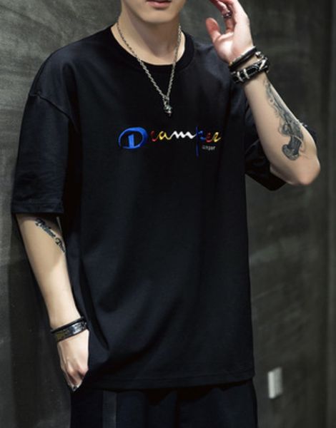 

689.men's t-shirts clothes spring summer cotton fake two-piece fashion casual men korean loose long-sleeved pullover hoodies, White;black