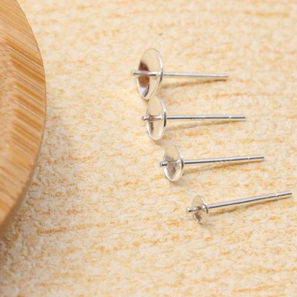 

bowl earrings sterling handmade crystal pearl semi-finished