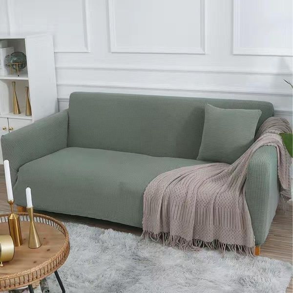 Tampas de cadeira capa de sofá acolchoado de malha para sala de estar elástica de capa de capa seccional Móveis de mobiliário de sofá 1/2/3/4 lugares